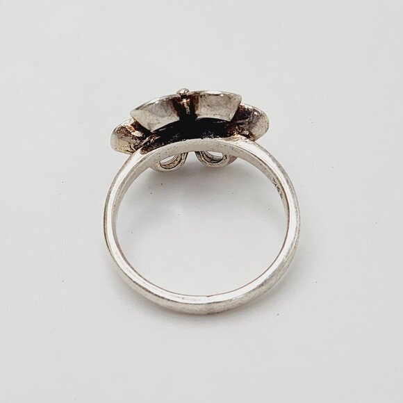 Simple Minimalist Flower Cutout Daisy Floral 925 Sterling Silver Ring Sz. 6.75 - Picture 3 of 6